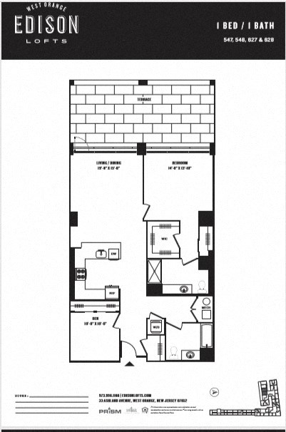 a floor plan of the edison lofts